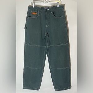 Empyre Grunge  90’s Y2K Style Skate Pants Relaxed Baggy  Men 32 Green Denim